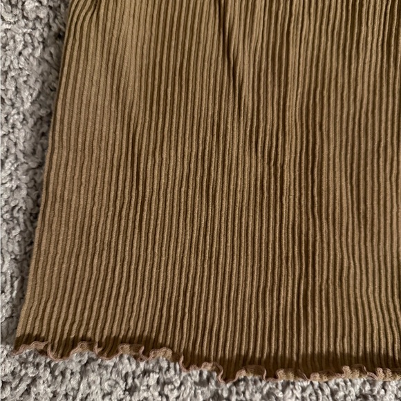Intimately Free Free People Size M/L Ribbed Brown Racerback Tank Top, Cropped - Picture 3 of 4